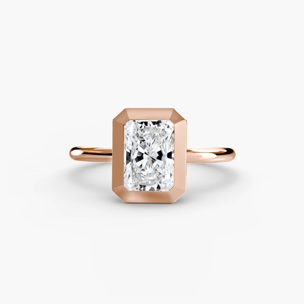Bezel-Set Solitaire Engagement Ring – The Vivienne