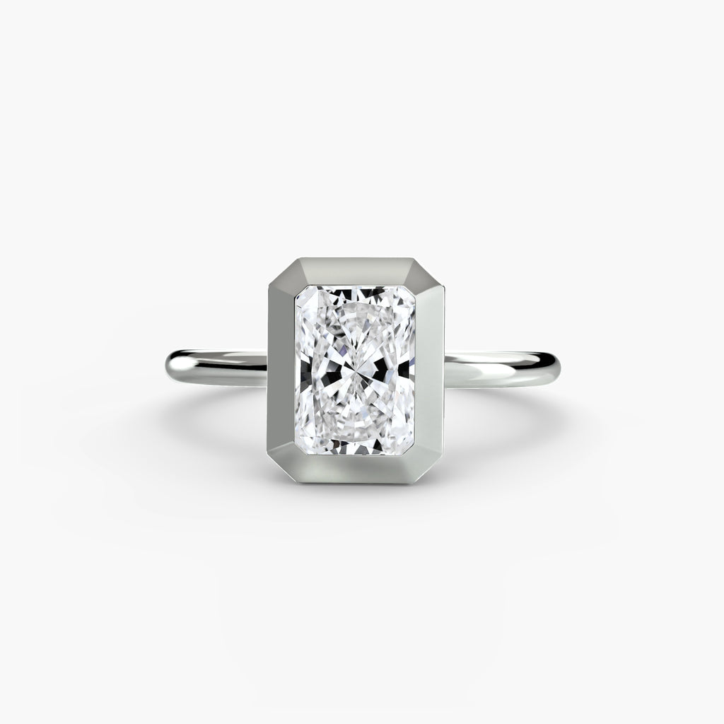 Bezel-Set Solitaire Engagement Ring – The Vivienne