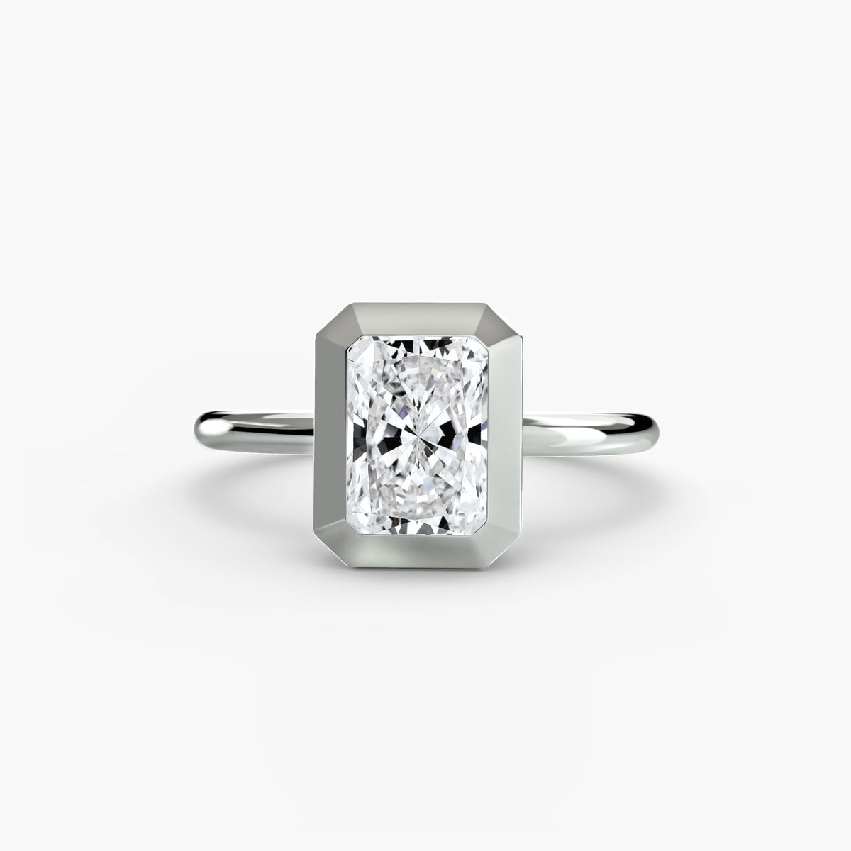 Bezel-Set Solitaire Engagement Ring – The Vivienne