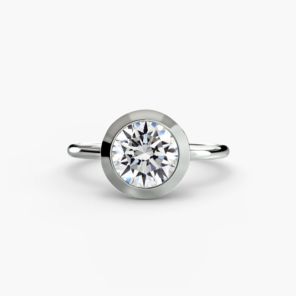 Bezel-Set Solitaire Engagement Ring – The Vivienne