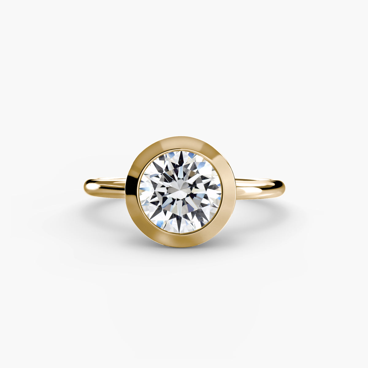Bezel-Set Solitaire Engagement Ring – The Vivienne