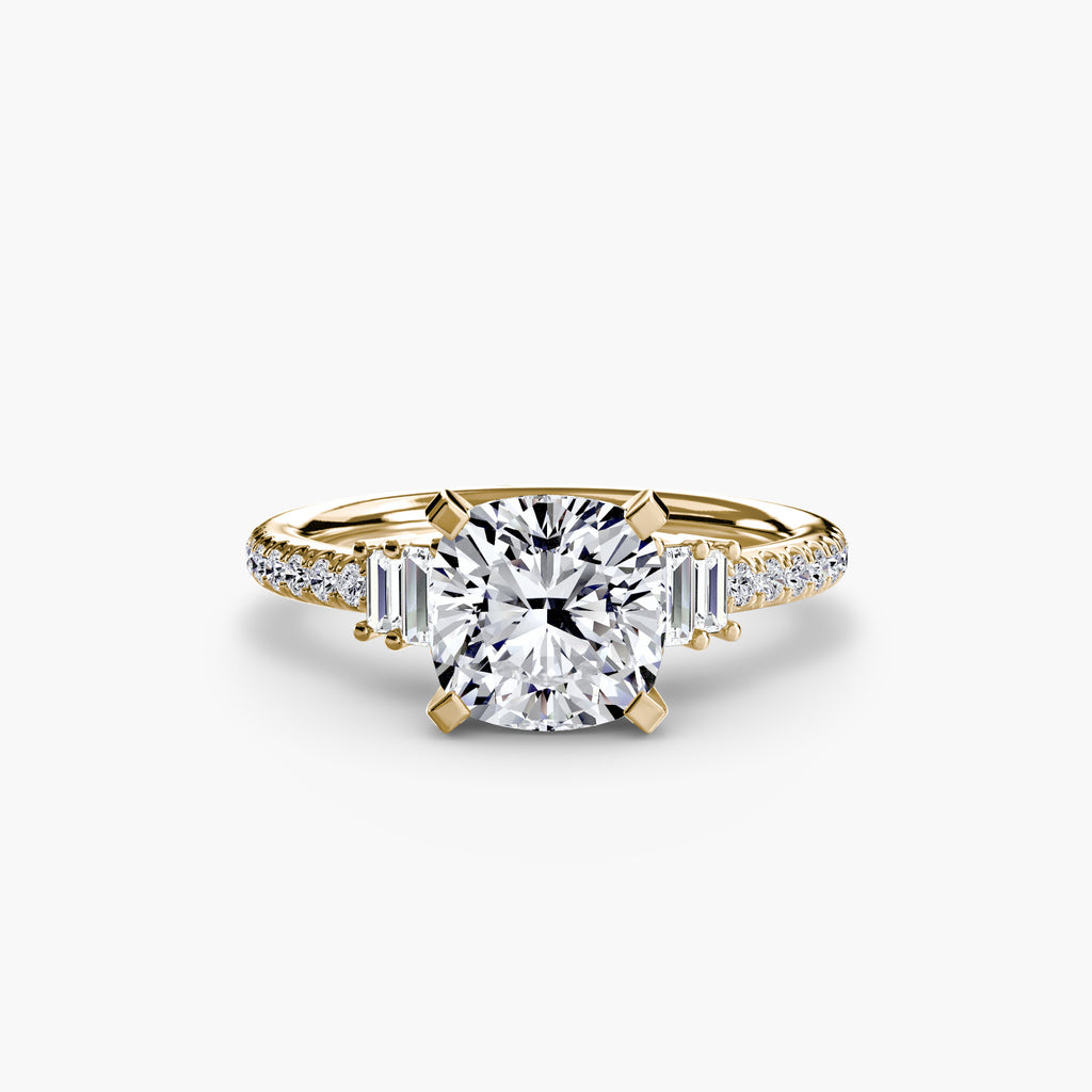 Baguette Accent Pavé Engagement Ring – The Estelle
