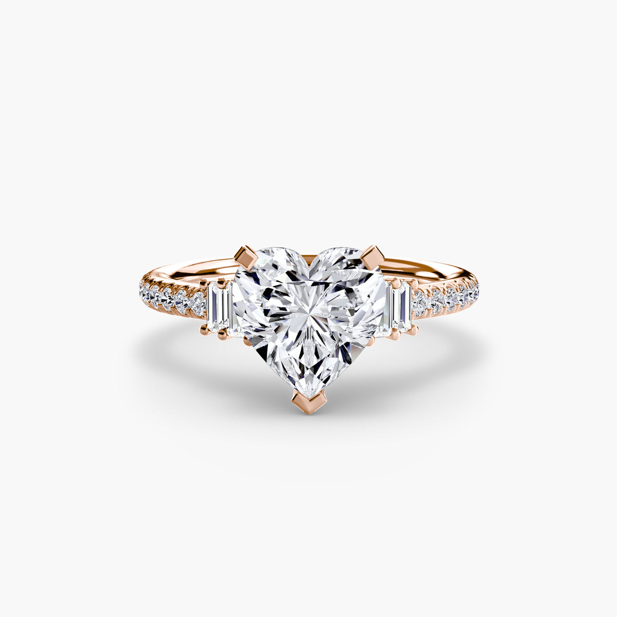 Baguette Accent Pavé Engagement Ring – The Estelle