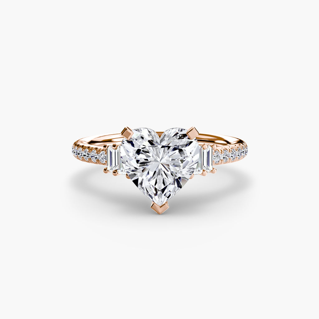 Baguette Accent Pavé Engagement Ring – The Estelle