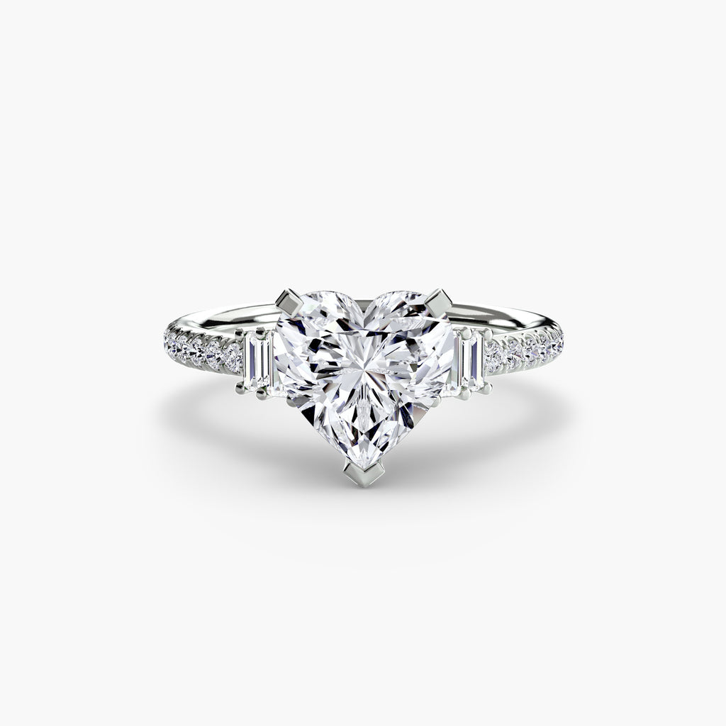 Baguette Accent Pavé Engagement Ring – The Estelle
