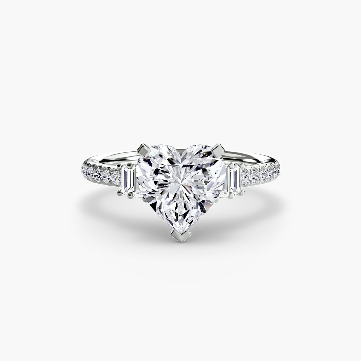 Baguette Accent Pavé Engagement Ring – The Estelle