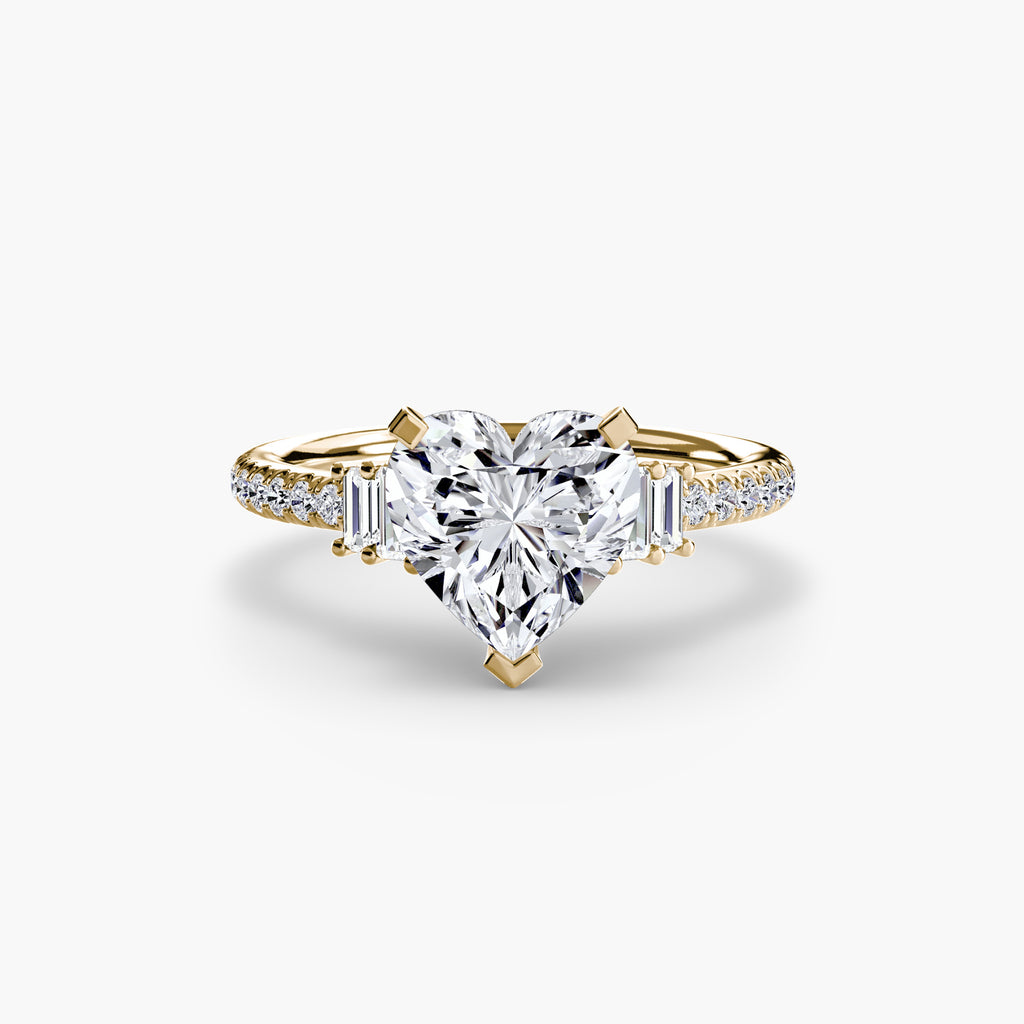 Baguette Accent Pavé Engagement Ring – The Estelle