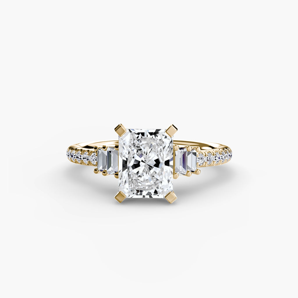 Baguette Accent Pavé Engagement Ring – The Estelle