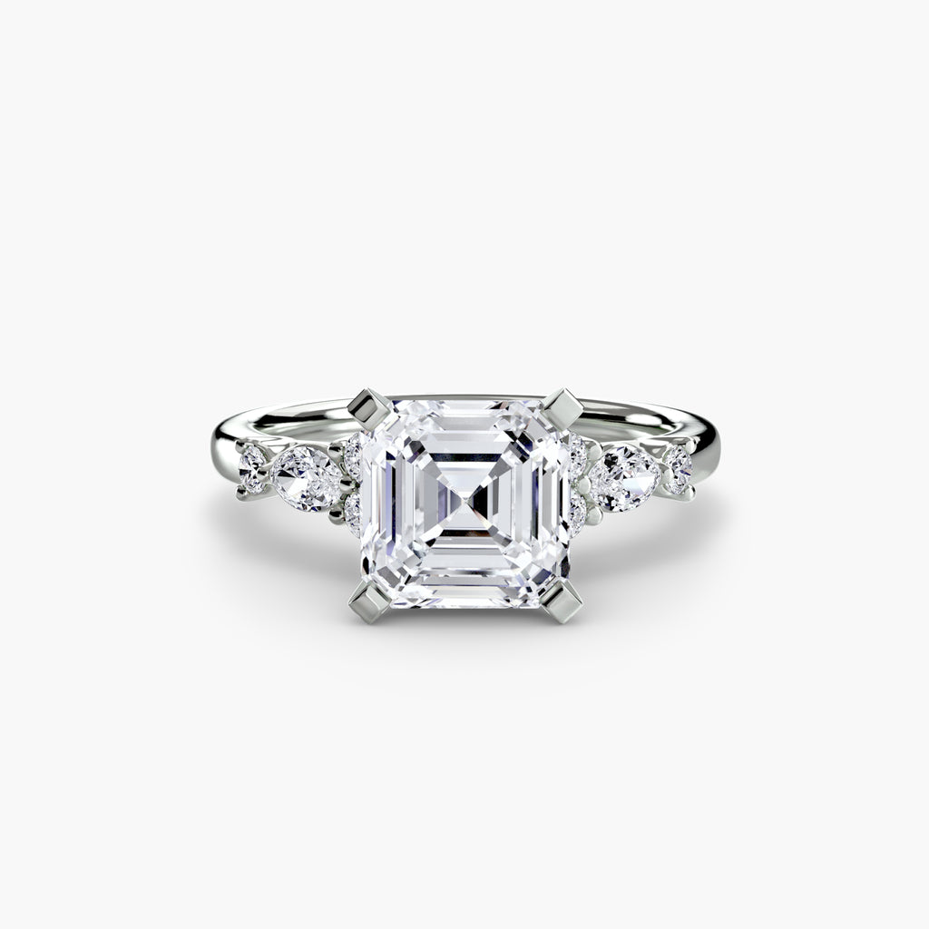 Nature-Inspired Floral Engagement Ring – The Laurel