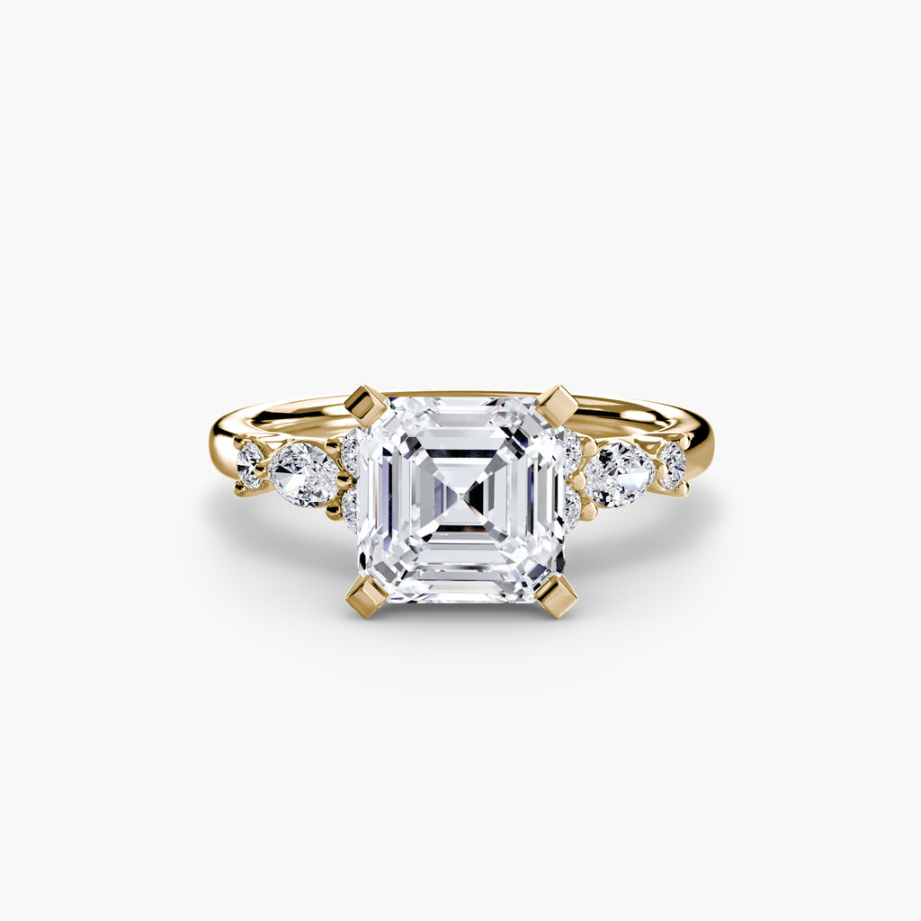 Nature-Inspired Floral Engagement Ring – The Laurel