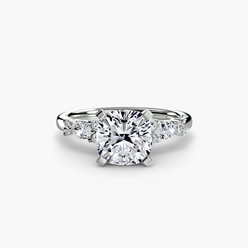 Nature-Inspired Floral Engagement Ring – The Laurel