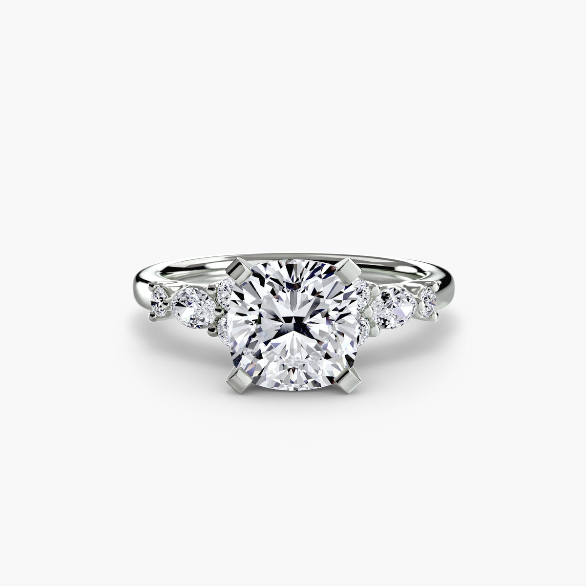 Nature-Inspired Floral Engagement Ring – The Laurel