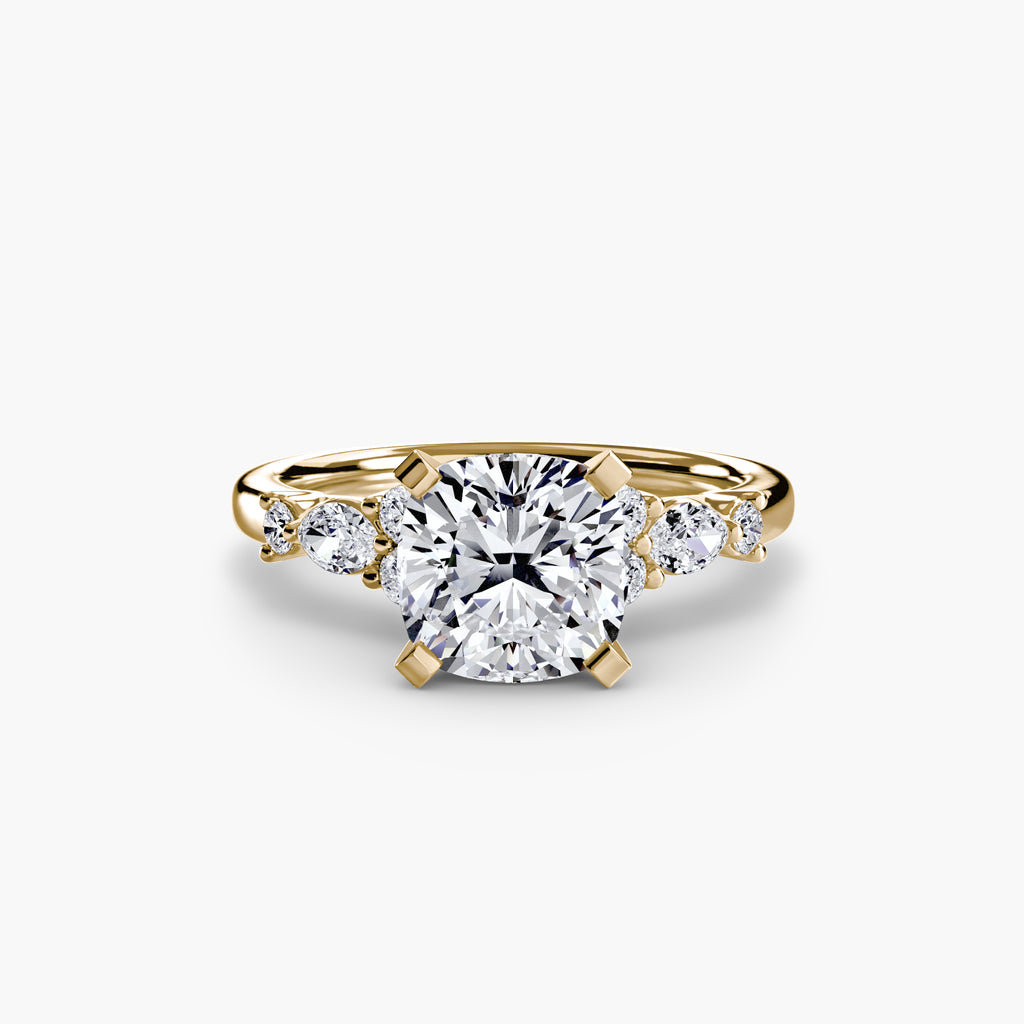 Nature-Inspired Floral Engagement Ring – The Laurel