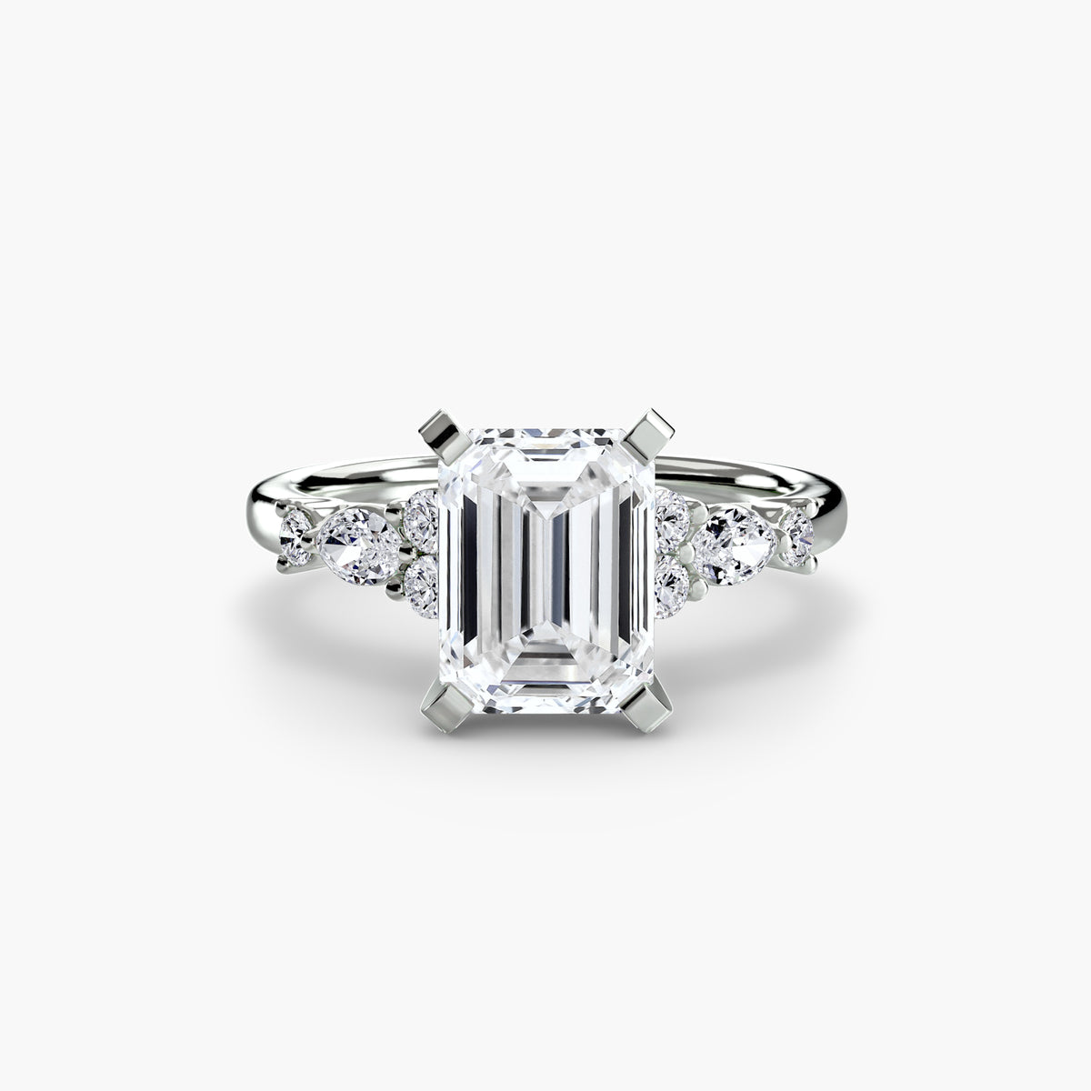 Nature-Inspired Floral Engagement Ring – The Laurel