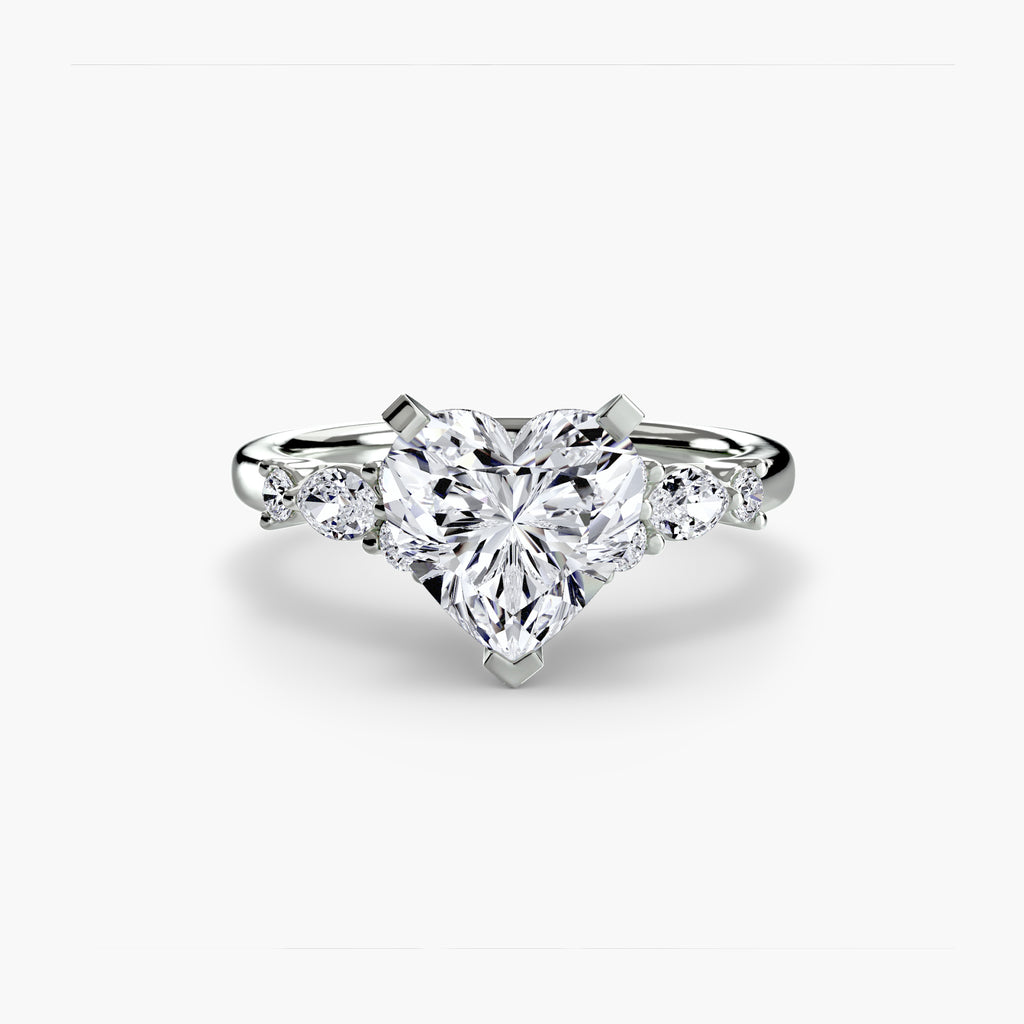 Nature-Inspired Floral Engagement Ring – The Laurel