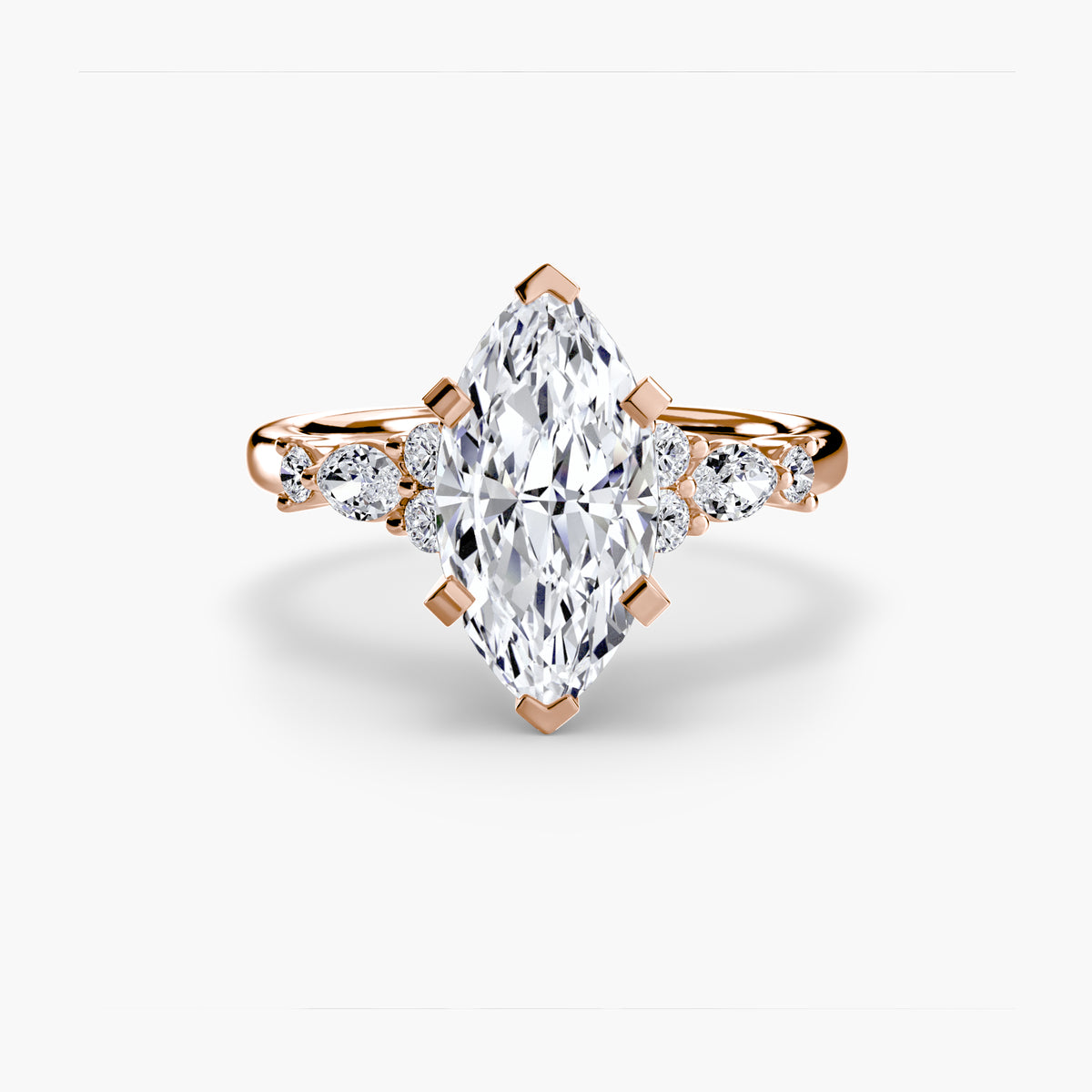 Nature-Inspired Floral Engagement Ring – The Laurel