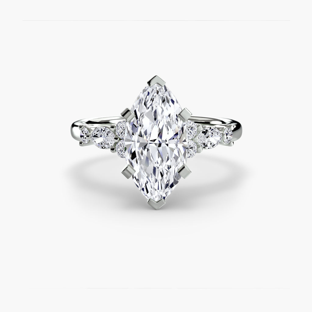 Nature-Inspired Floral Engagement Ring – The Laurel