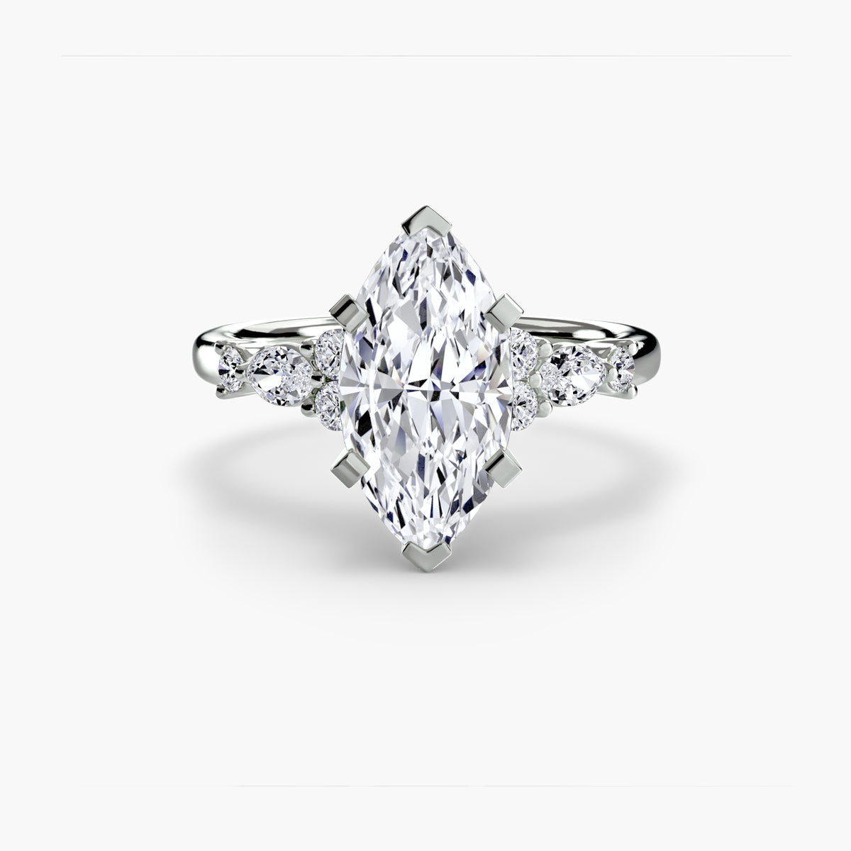 Nature-Inspired Floral Engagement Ring – The Laurel