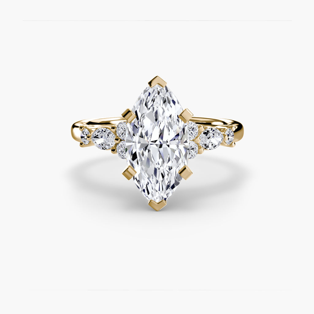 Nature-Inspired Floral Engagement Ring – The Laurel