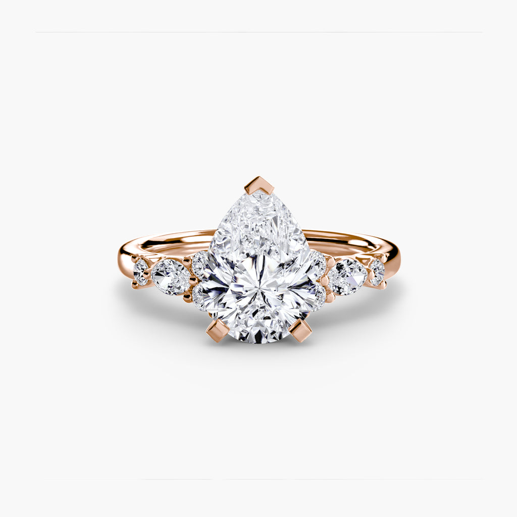 Nature-Inspired Floral Engagement Ring – The Laurel