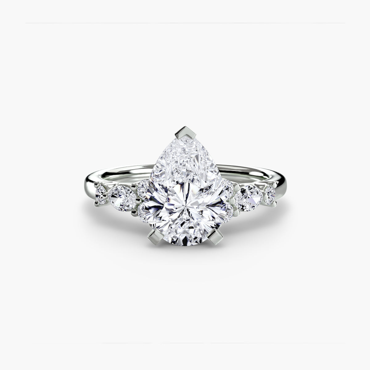 Nature-Inspired Floral Engagement Ring – The Laurel