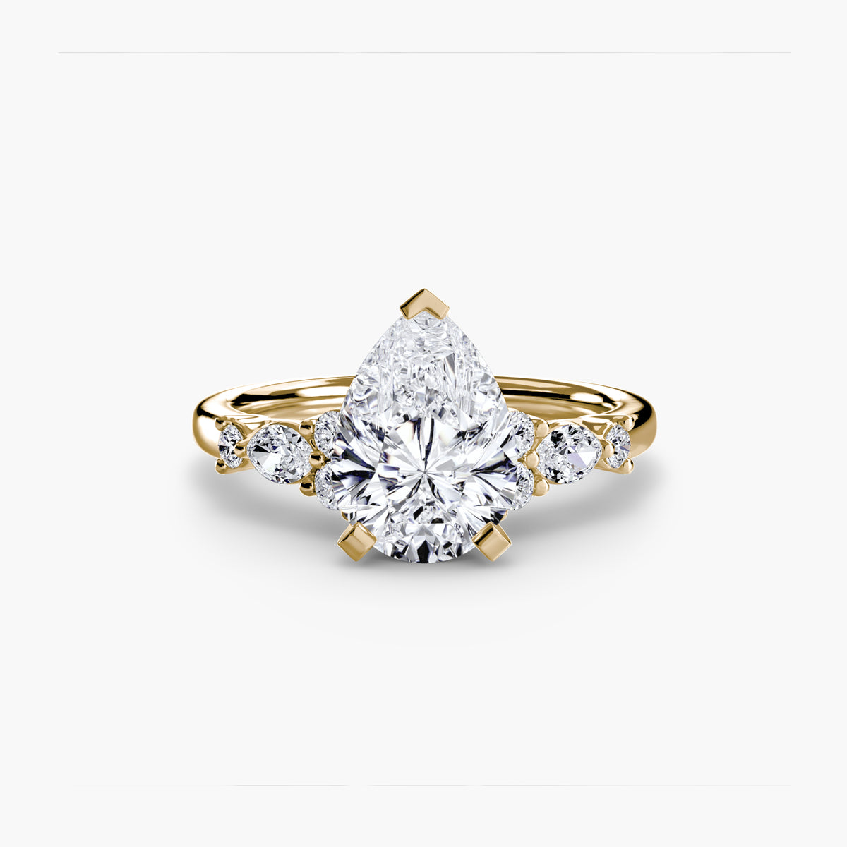 Nature-Inspired Floral Engagement Ring – The Laurel