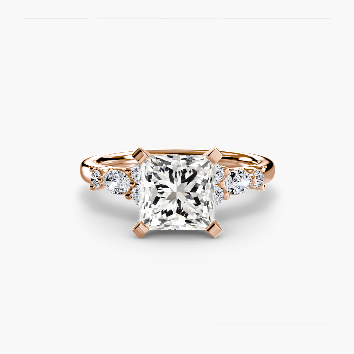 Nature-Inspired Floral Engagement Ring – The Laurel