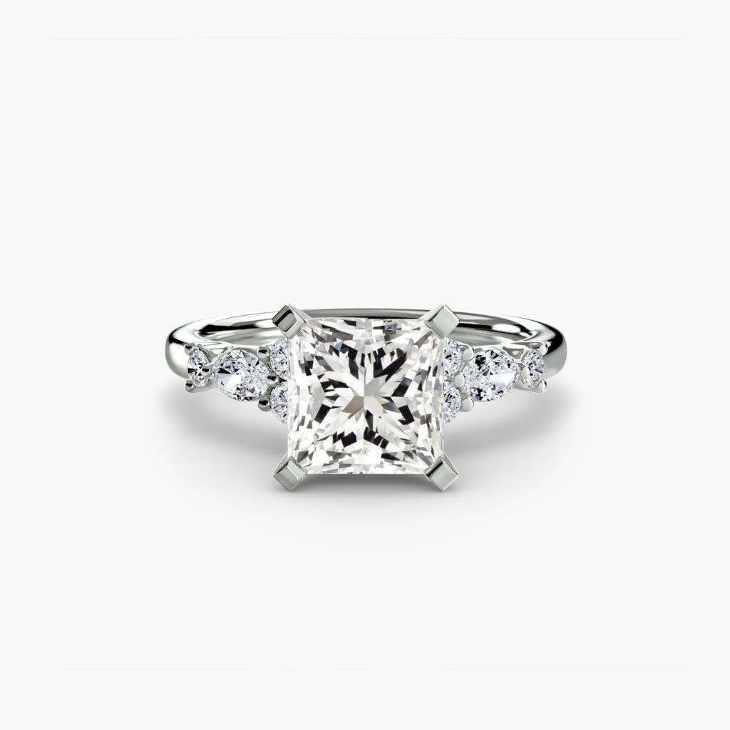 Nature-Inspired Floral Engagement Ring – The Laurel