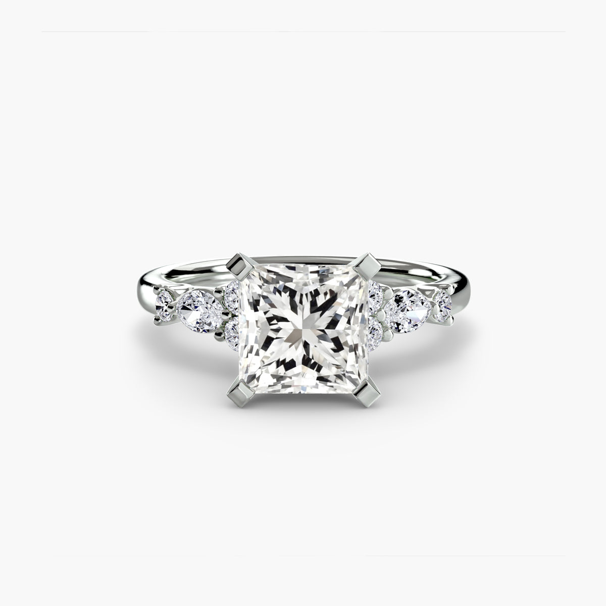 Nature-Inspired Floral Engagement Ring – The Laurel