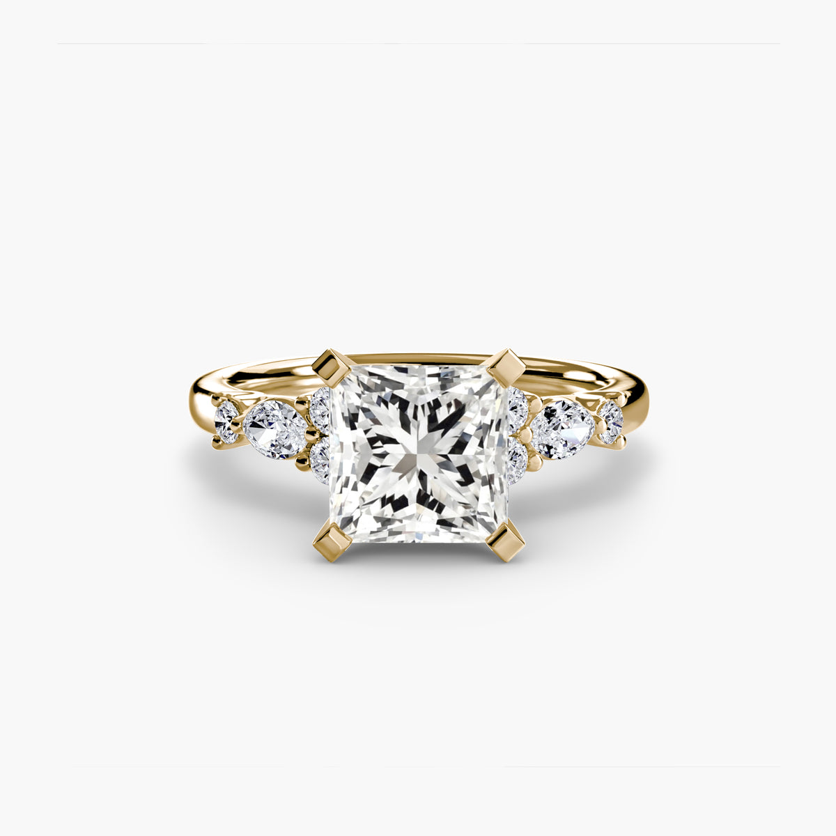 Nature-Inspired Floral Engagement Ring – The Laurel