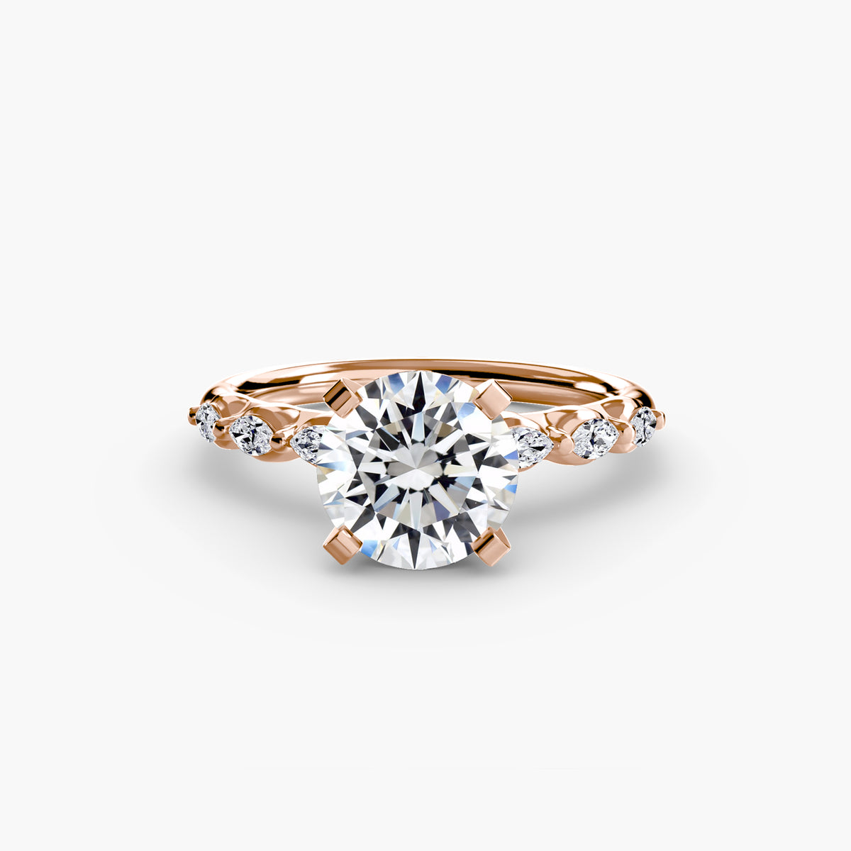 Nature-Inspired Floral Engagement Ring – The Laurel