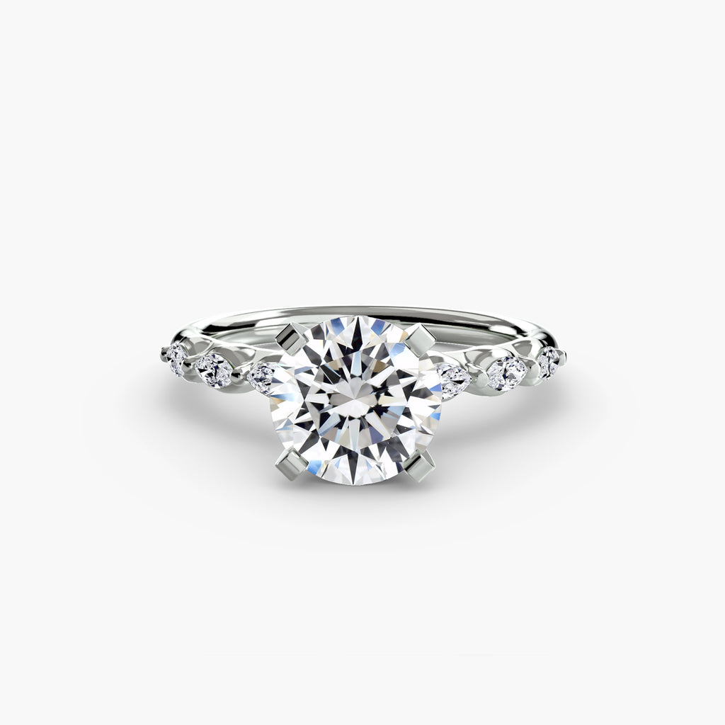 Nature-Inspired Floral Engagement Ring – The Laurel