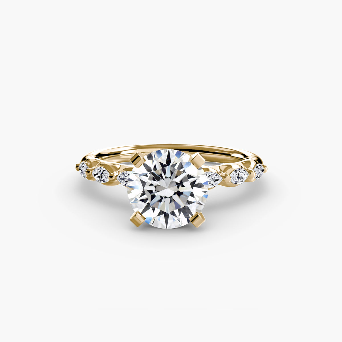 Nature-Inspired Floral Engagement Ring – The Laurel
