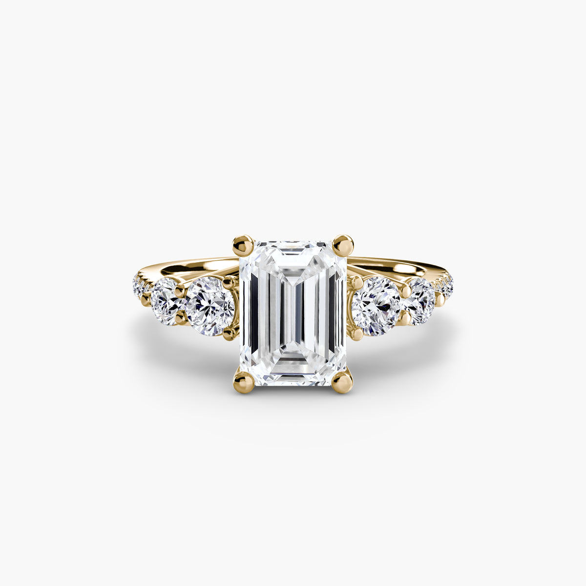 Side-Stone Pavé Engagement Ring – The Alessandra