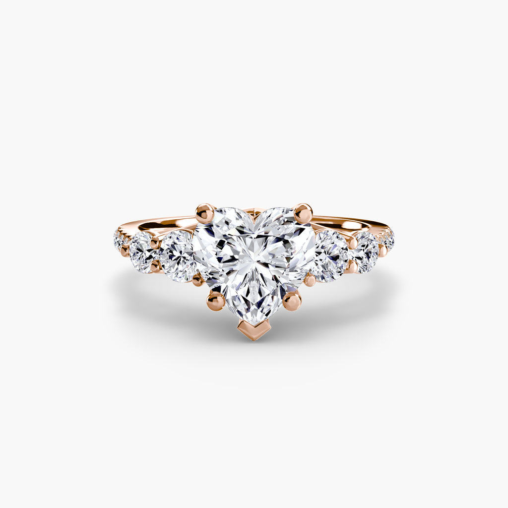 Side-Stone Pavé Engagement Ring – The Alessandra