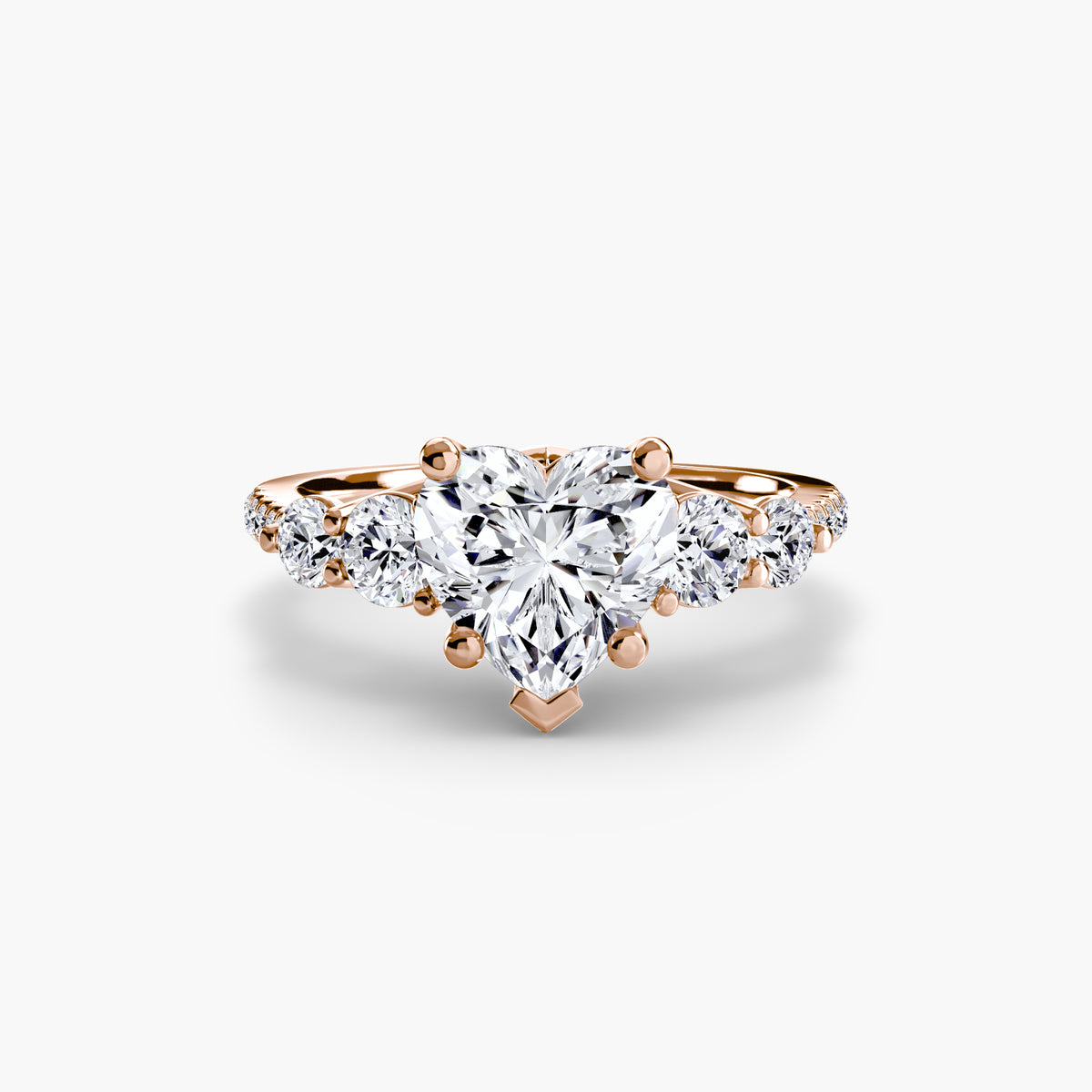 Side-Stone Pavé Engagement Ring – The Alessandra