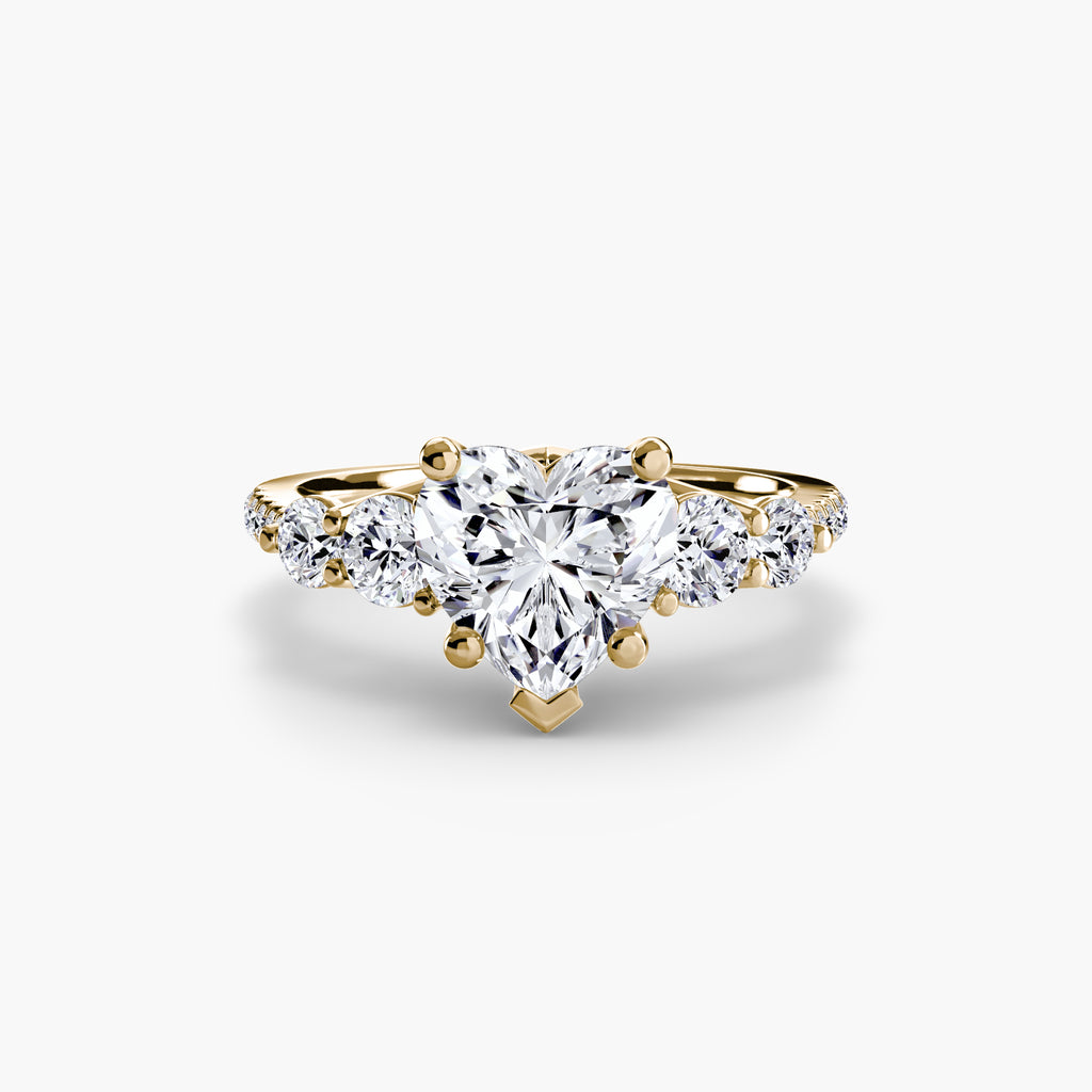Side-Stone Pavé Engagement Ring – The Alessandra