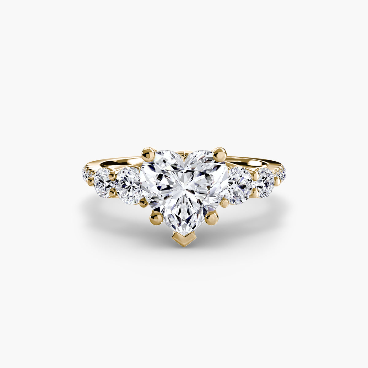 Side-Stone Pavé Engagement Ring – The Alessandra