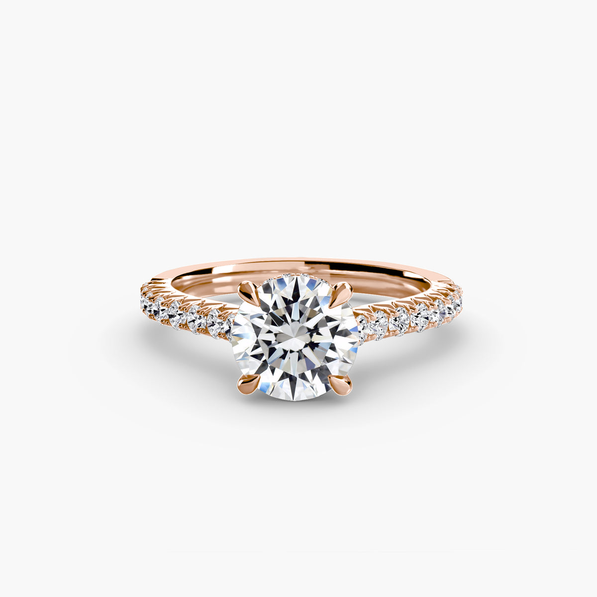 Cathedral Pavé Engagement Ring – The Isabelle