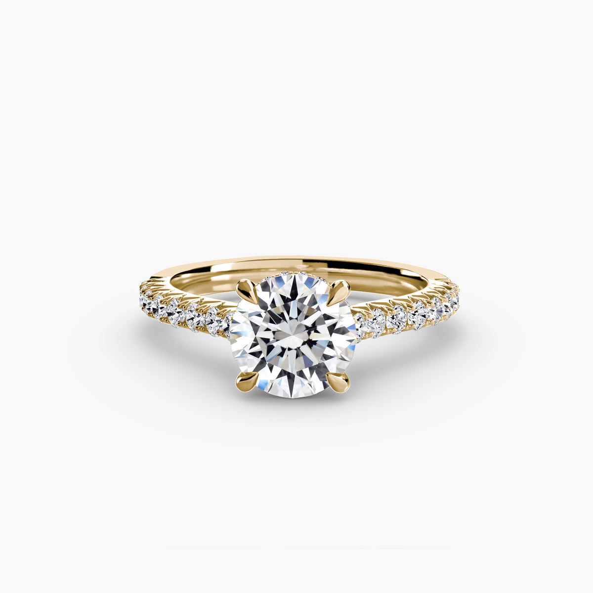Cathedral Pavé Engagement Ring – The Isabelle