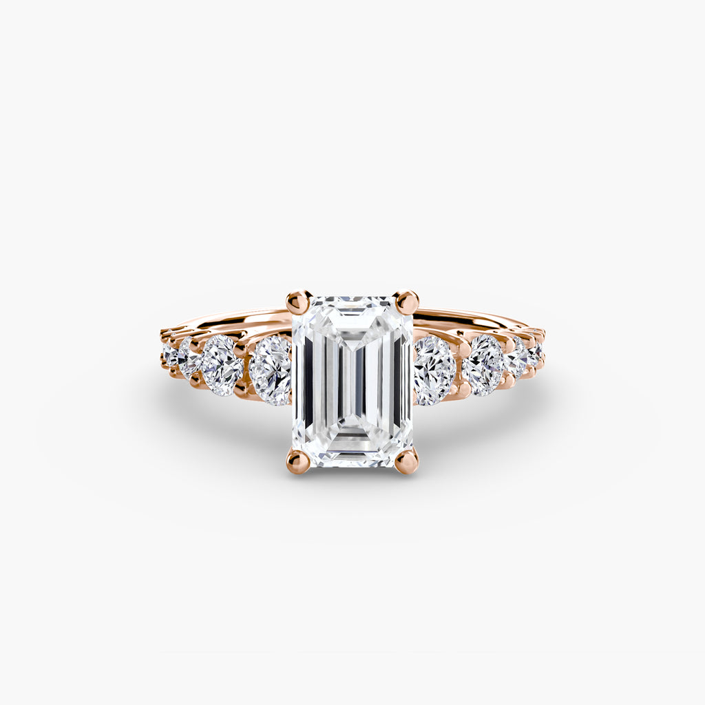 Graduated Diamond Accent Engagement Ring – The Rhône