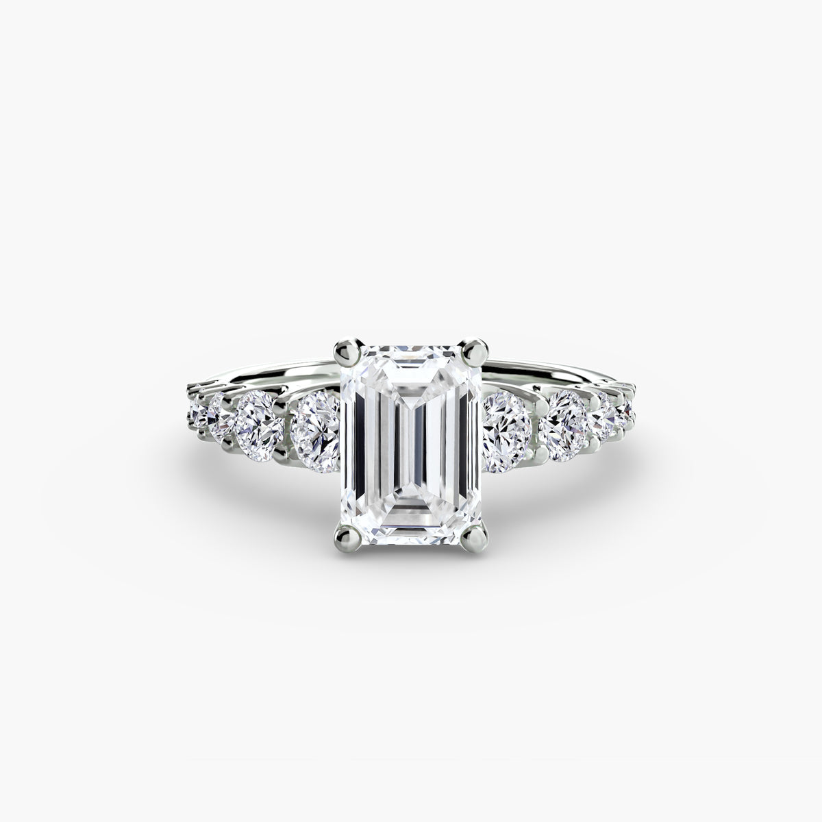 Graduated Diamond Accent Engagement Ring – The Rhône