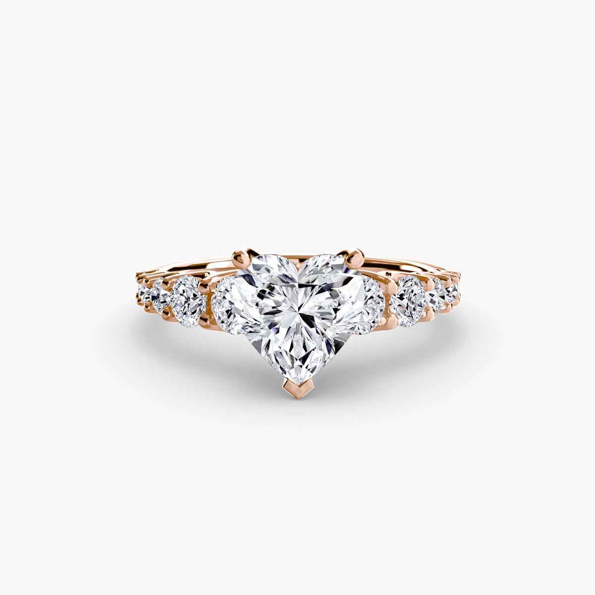 Graduated Diamond Accent Engagement Ring – The Rhône