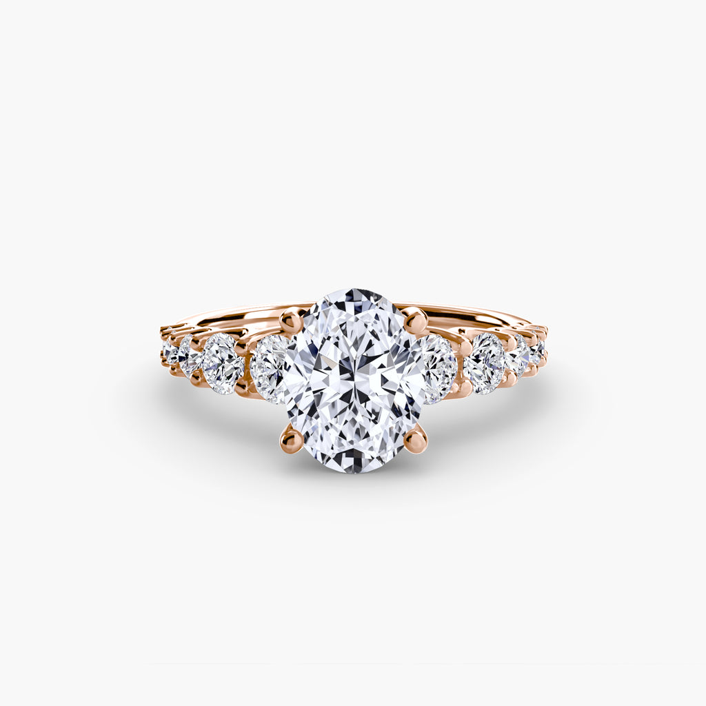 Graduated Diamond Accent Engagement Ring – The Rhône