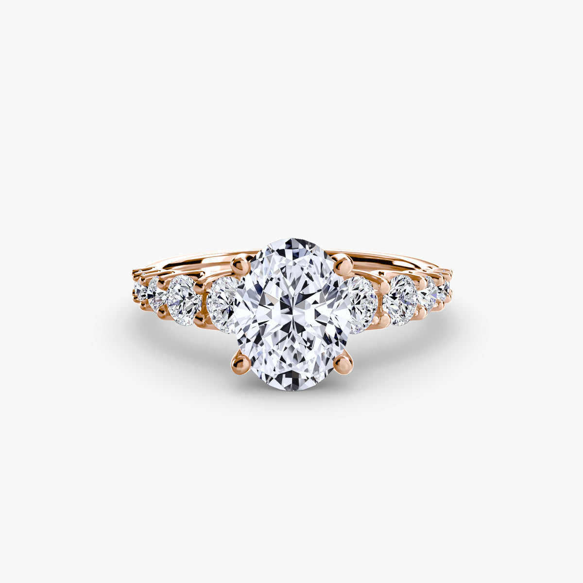Graduated Diamond Accent Engagement Ring – The Rhône