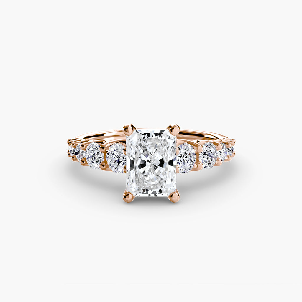 Graduated Diamond Accent Engagement Ring – The Rhône