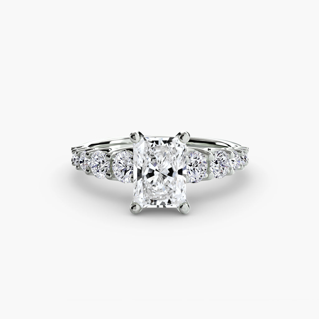 Graduated Diamond Accent Engagement Ring – The Rhône