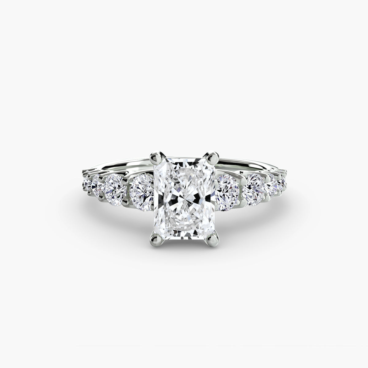 Graduated Diamond Accent Engagement Ring – The Rhône