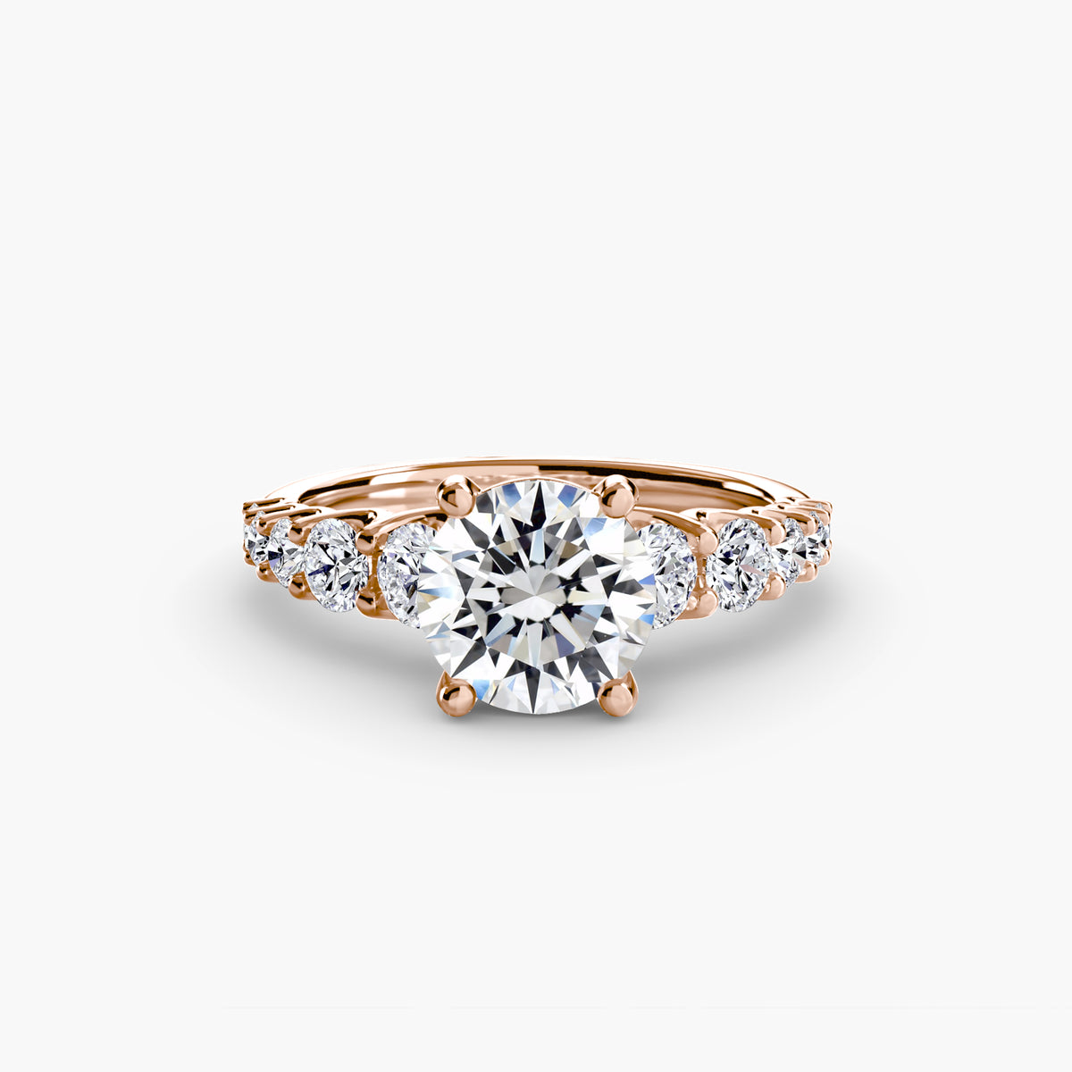 Graduated Diamond Accent Engagement Ring – The Rhône