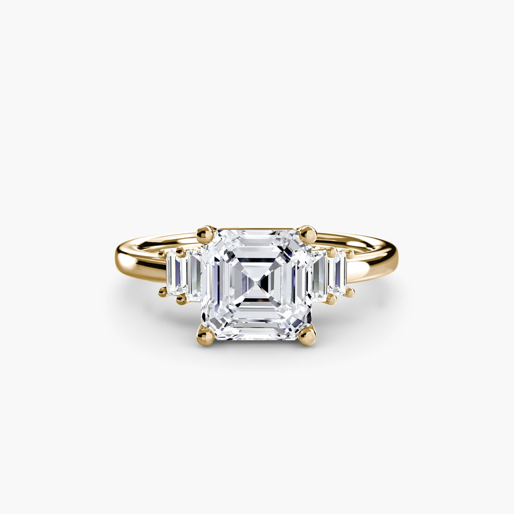 Baguette Accent Solitaire Engagement Ring – The Corinne